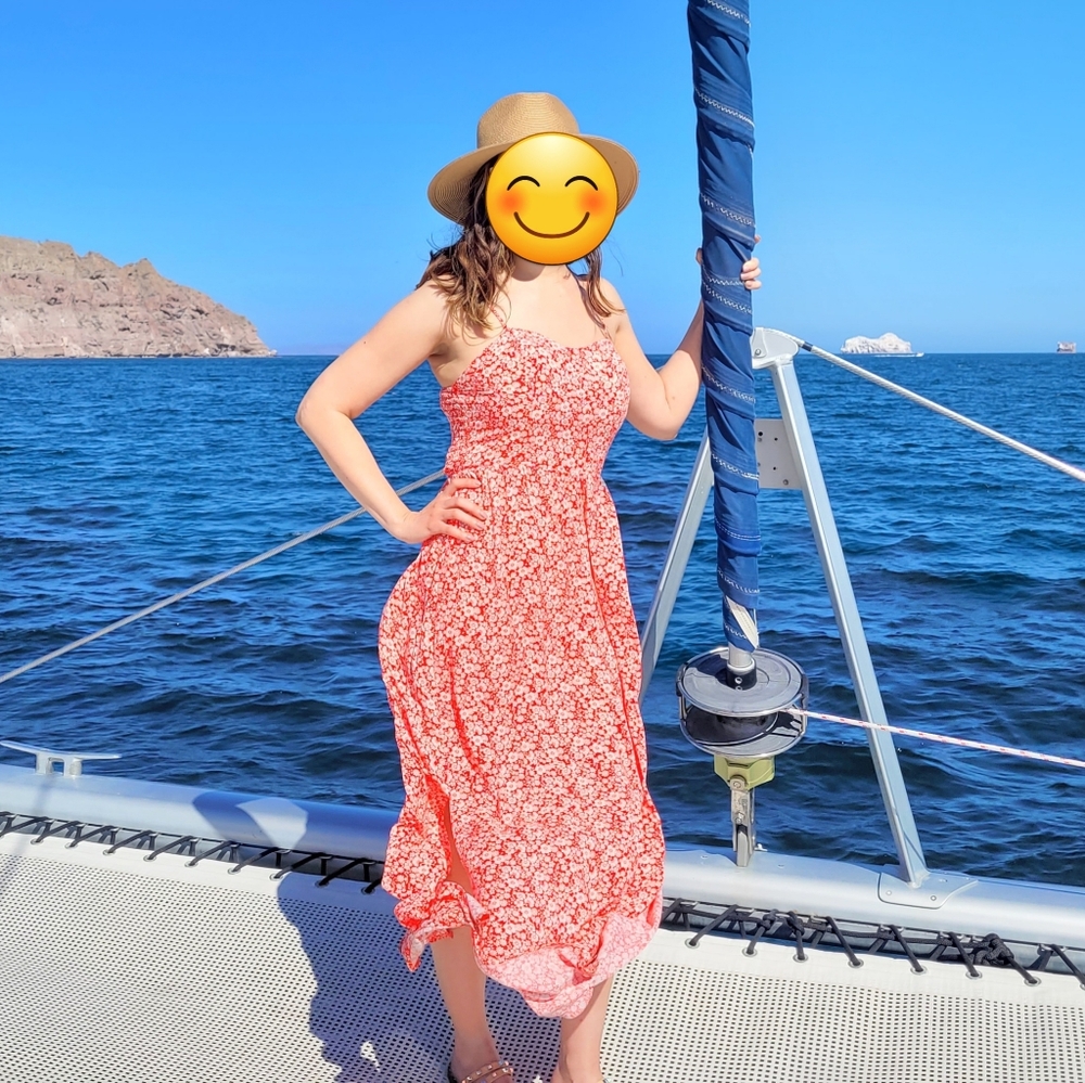 Floral Red Maxi Dress